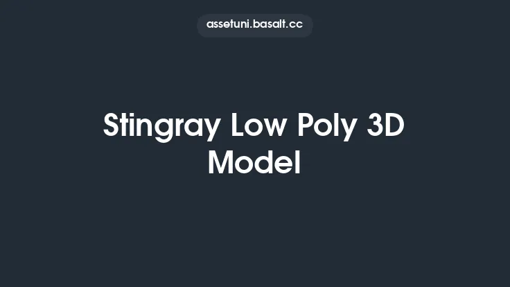 Stingray Low Poly 3D Model Thumbnail