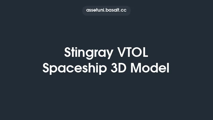 Stingray VTOL Spaceship 3D Model Thumbnail