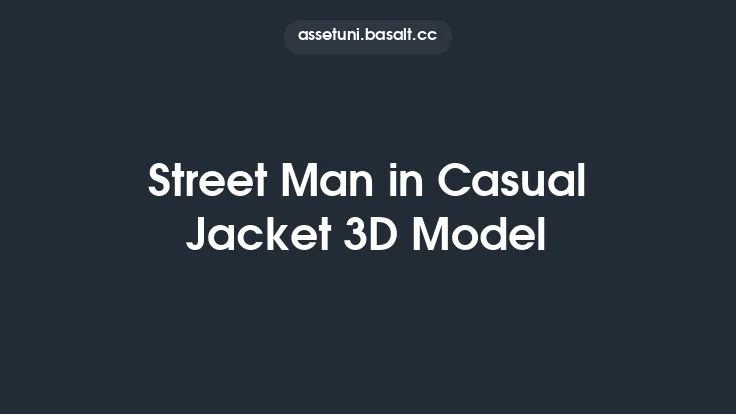 Street Man in Casual Jacket 3D Model Thumbnail