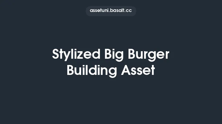 Stylized Big Burger Building Asset Thumbnail