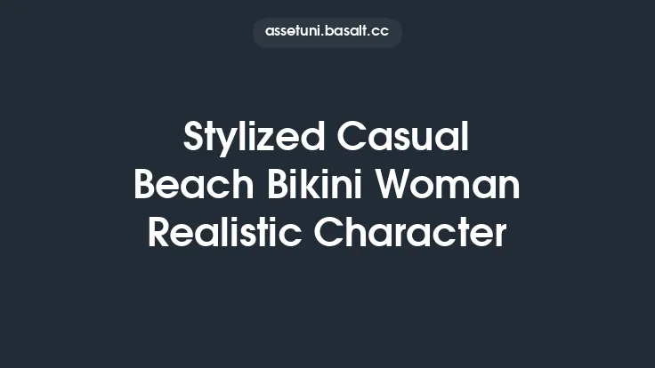 Stylized Casual Beach Bikini Woman Realistic Character Thumbnail