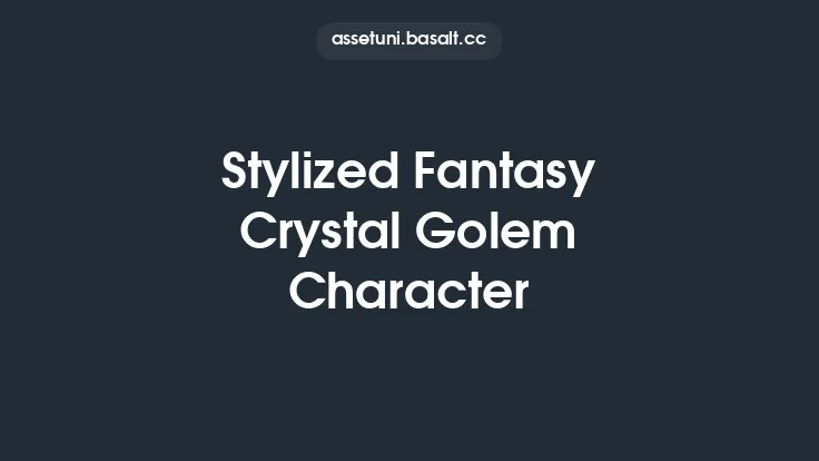 Stylized Fantasy Crystal Golem Character Thumbnail