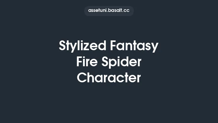 Stylized Fantasy Fire Spider Character Thumbnail