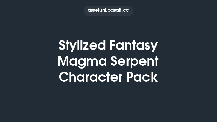 Stylized Fantasy Magma Serpent Character Pack Thumbnail