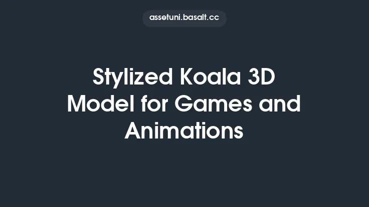 Stylized Koala 3D Model for Games and Animations Thumbnail