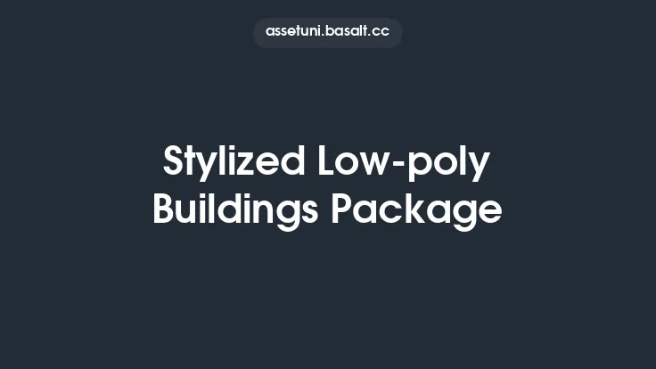 Stylized Low-poly Buildings Package Thumbnail