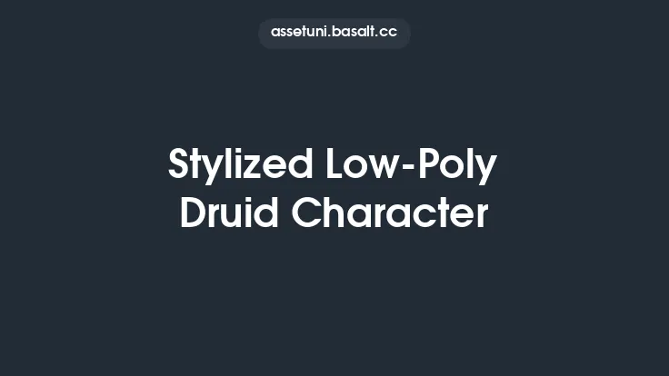 Stylized Low-Poly Druid Character Thumbnail