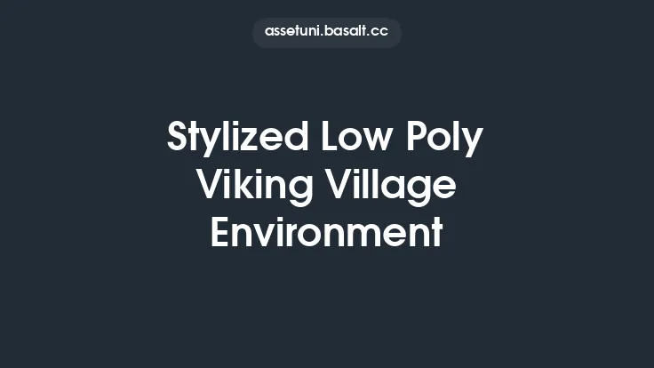 Stylized Low Poly Viking Village Environment Thumbnail
