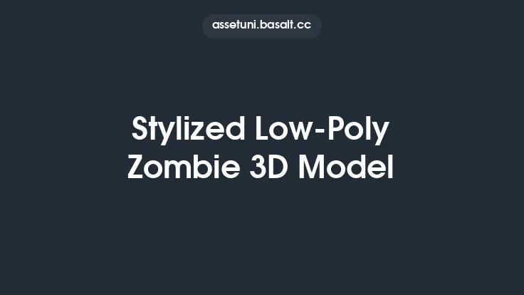 Stylized Low-Poly Zombie 3D Model Thumbnail