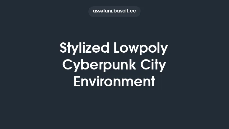 Stylized Lowpoly Cyberpunk City Environment Thumbnail