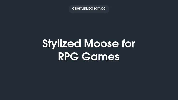 Stylized Moose for RPG Games Thumbnail