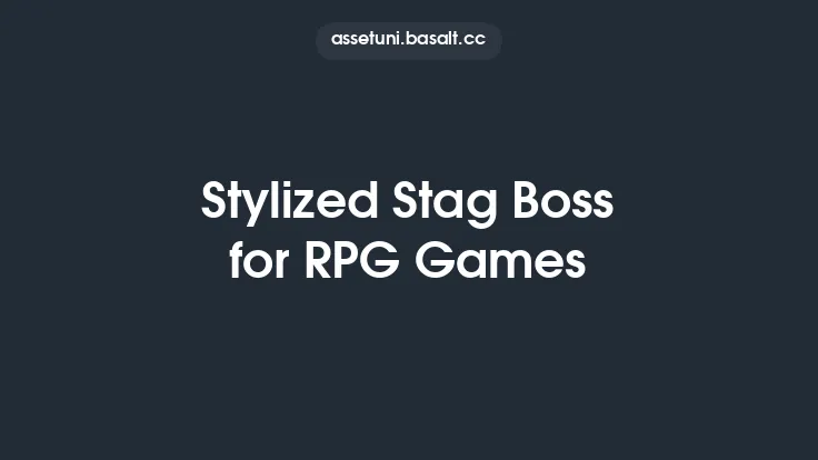 Stylized Stag Boss for RPG Games Thumbnail