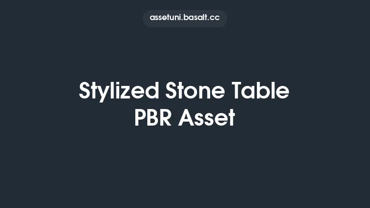 Stylized Stone Table PBR Asset Thumbnail