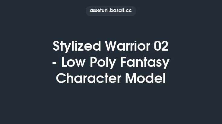 Stylized Warrior 02 - Low Poly Fantasy Character Model Thumbnail