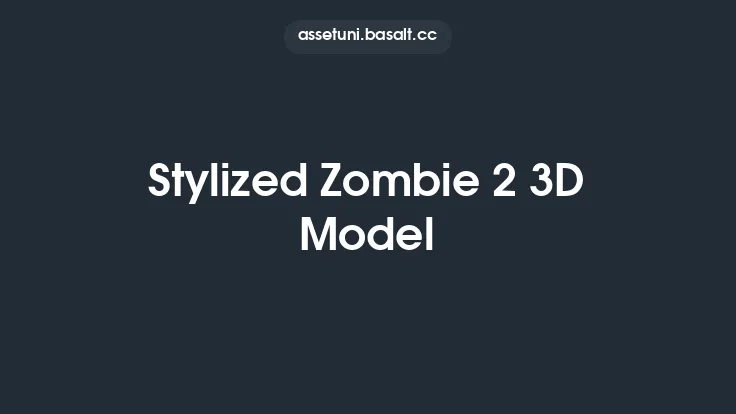 Stylized Zombie 2 3D Model Thumbnail