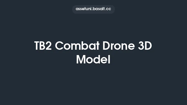 TB2 Combat Drone 3D Model Thumbnail