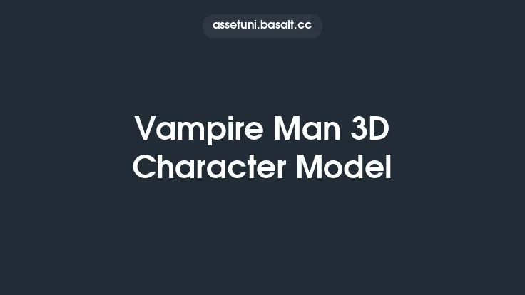 Vampire Man 3D Character Model Thumbnail
