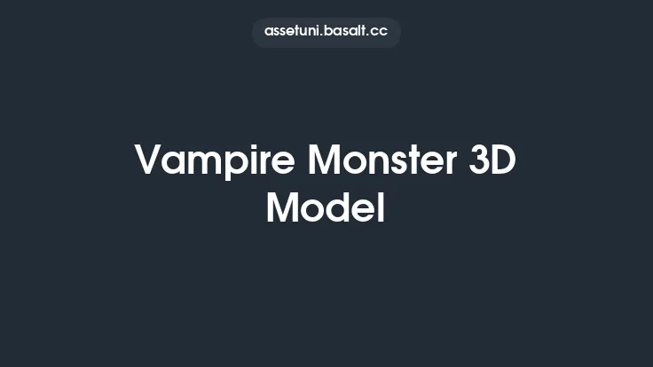 Vampire Monster 3D Model Thumbnail