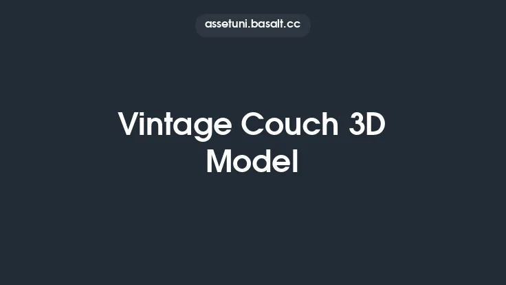 Vintage Couch 3D Model Thumbnail