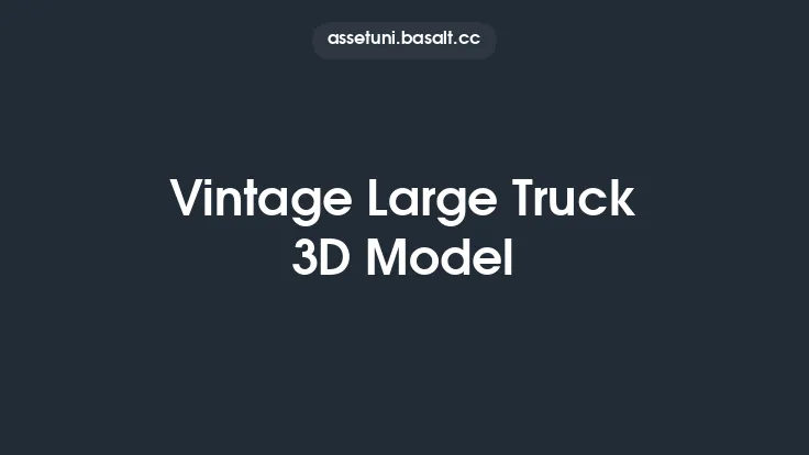Vintage Large Truck 3D Model Thumbnail