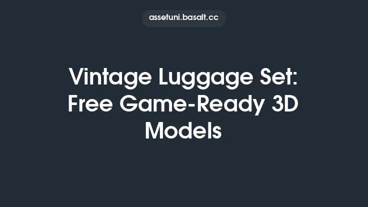 Vintage Luggage Set: Free Game-Ready 3D Models Thumbnail