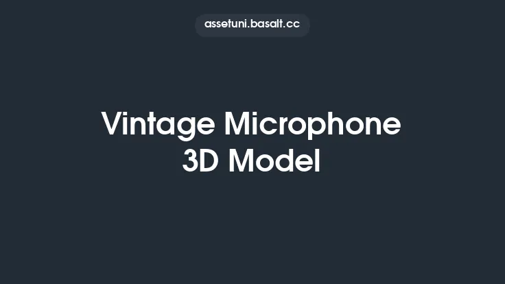 Vintage Microphone 3D Model Thumbnail
