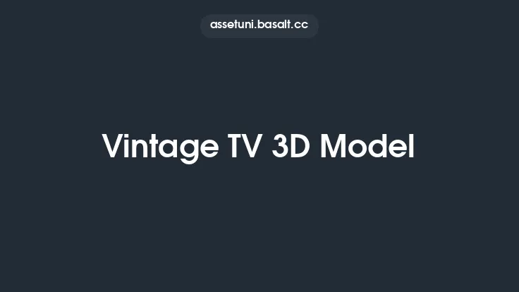 Vintage TV 3D Model Thumbnail