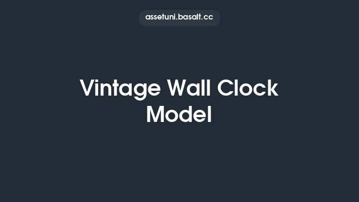 Vintage Wall Clock Model Thumbnail
