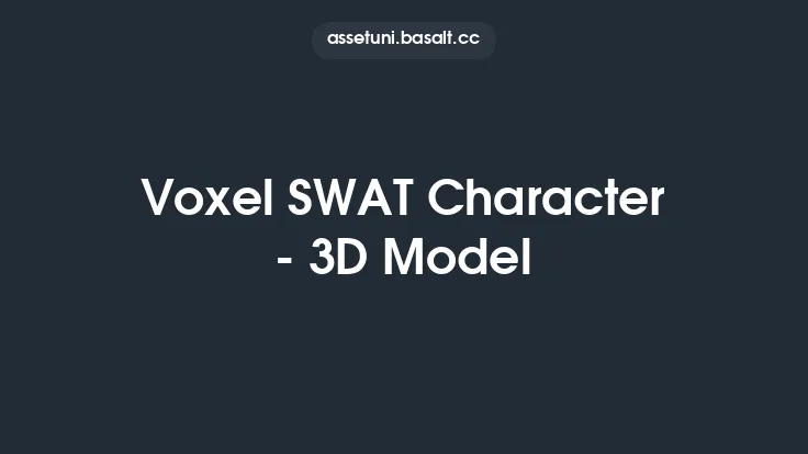 Voxel SWAT Character - 3D Model Thumbnail