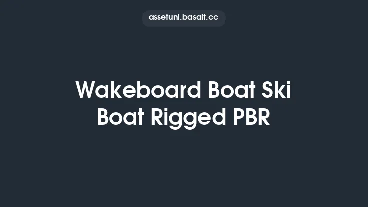 Wakeboard Boat Ski Boat Rigged PBR Thumbnail
