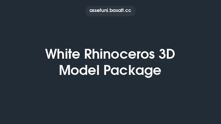 White Rhinoceros 3D Model Package Thumbnail