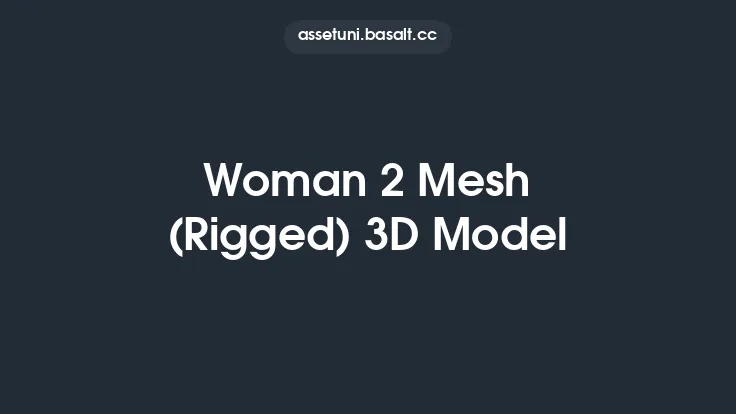 Woman 2 Mesh (Rigged) 3D Model Thumbnail