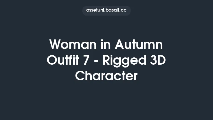 Woman in Autumn Outfit 7 - Rigged 3D Character Thumbnail