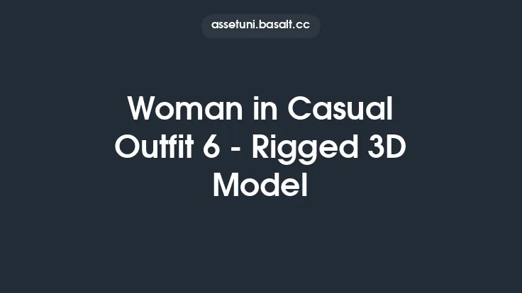 Woman in Casual Outfit 6 - Rigged 3D Model Thumbnail