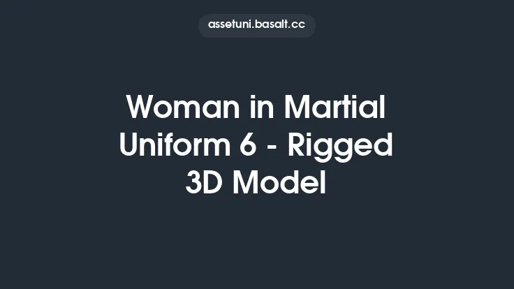 Woman in Martial Uniform 6 - Rigged 3D Model Thumbnail