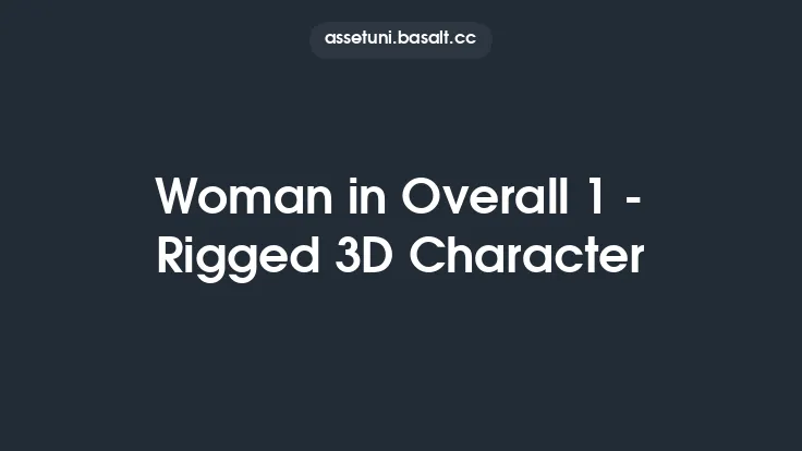 Woman in Overall 1 - Rigged 3D Character Thumbnail