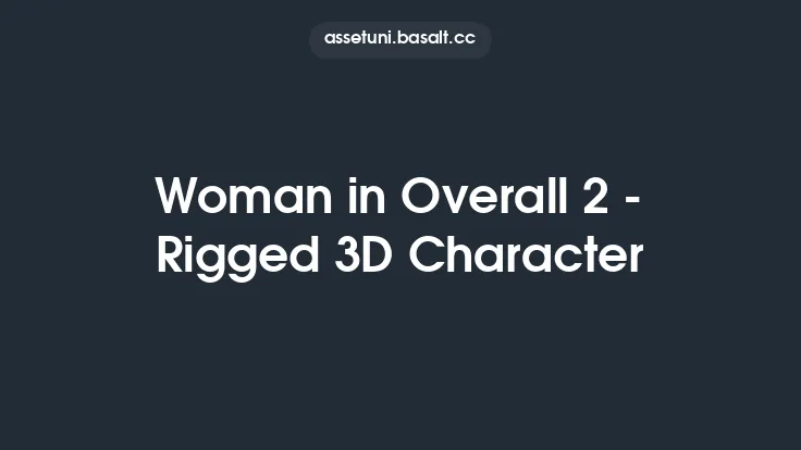 Woman in Overall 2 - Rigged 3D Character Thumbnail