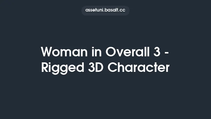 Woman in Overall 3 - Rigged 3D Character Thumbnail
