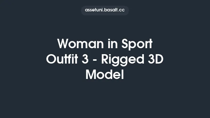 Woman in Sport Outfit 3 - Rigged 3D Model Thumbnail