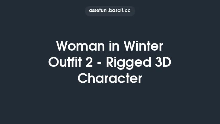 Woman in Winter Outfit 2 - Rigged 3D Character Thumbnail