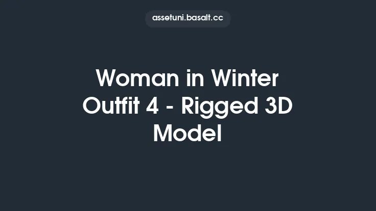 Woman in Winter Outfit 4 - Rigged 3D Model Thumbnail