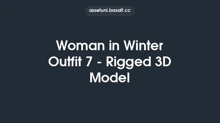 Woman in Winter Outfit 7 - Rigged 3D Model Thumbnail