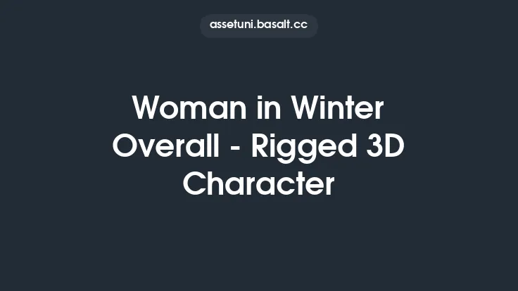Woman in Winter Overall - Rigged 3D Character Thumbnail