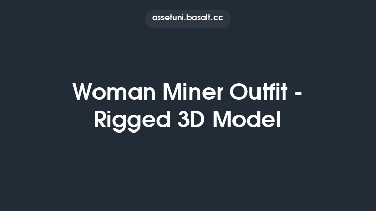 Woman Miner Outfit - Rigged 3D Model Thumbnail