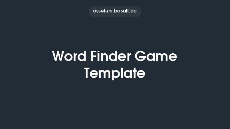 Word Finder Game Template Thumbnail