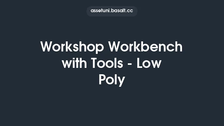 Workshop Workbench with Tools - Low Poly Thumbnail