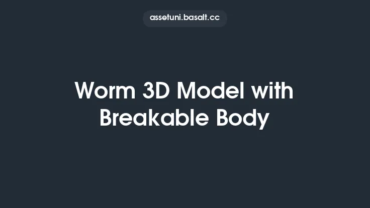 Worm 3D Model with Breakable Body Thumbnail
