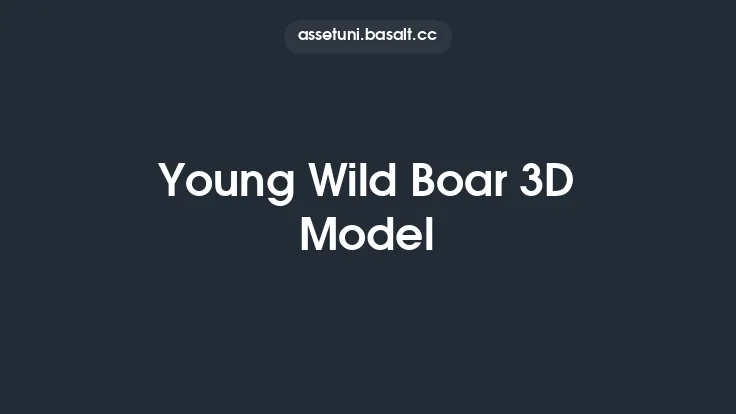 Young Wild Boar 3D Model Thumbnail