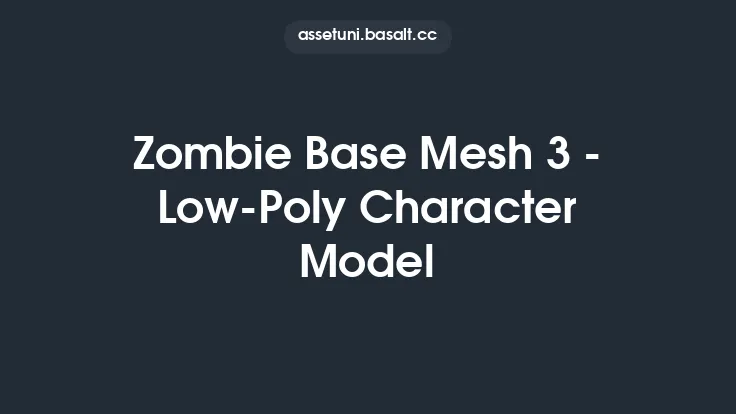 Zombie Base Mesh 3 - Low-Poly Character Model Thumbnail