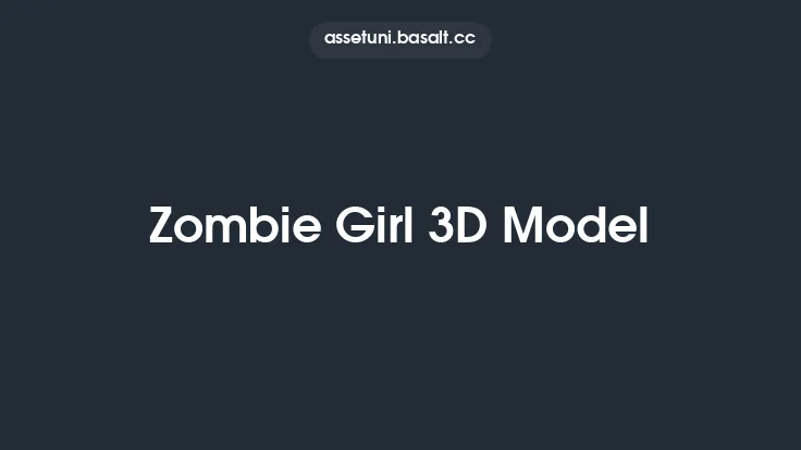 Zombie Girl 3D Model Thumbnail